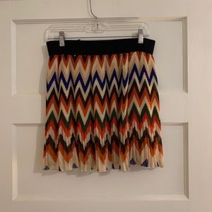 Multi color mini skirt - size medium.